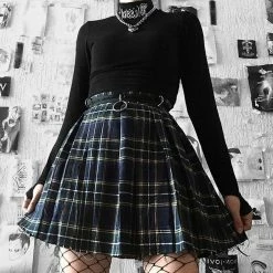 Yoursblack New In Jun High Collar Embroidered Crop T-Shirt