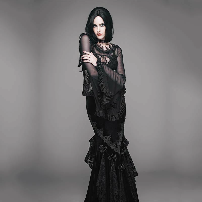 Yoursblack Rose Lace Horn Sleeves Top NEWS 4 Yoursblack Rose Lace Horn Sleeves Top NEWS