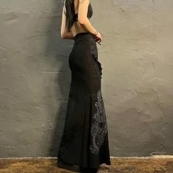 Yoursblack Chinese Dragon Long Skirt New In Jun