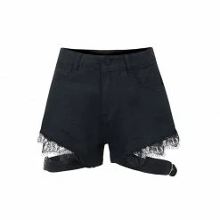 Yoursblack Strap Lace Black Shorts New In May