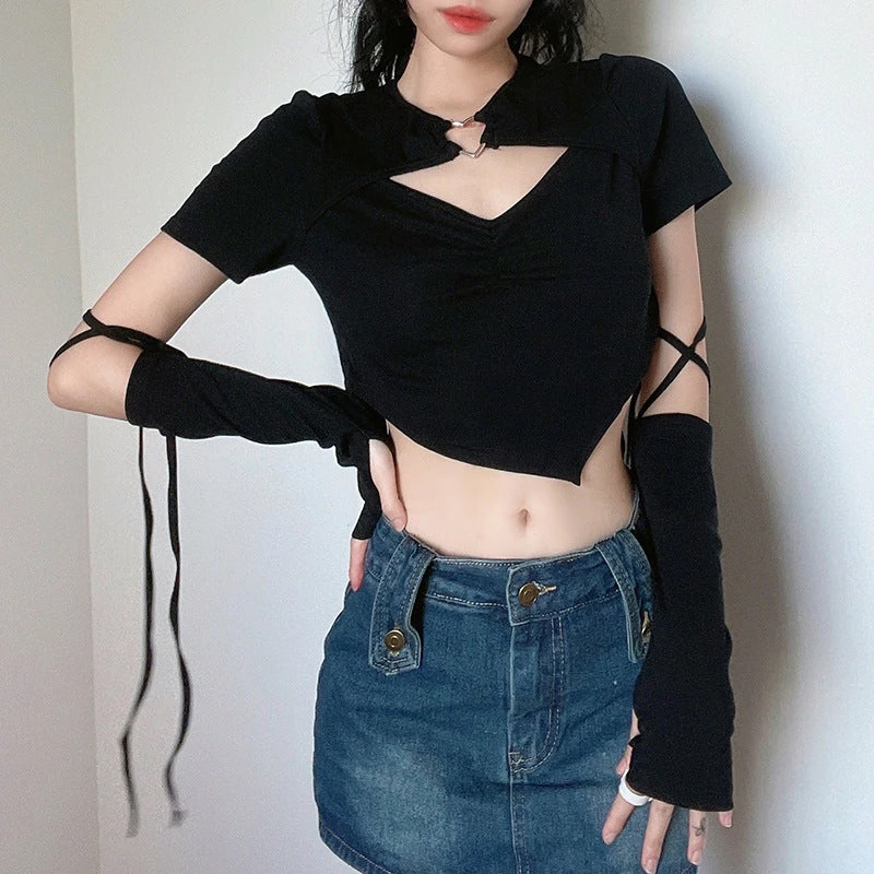 Yoursblack New In May Hollow Broken Sleeve Top 2 Yoursblack New In May Hollow Broken Sleeve Top