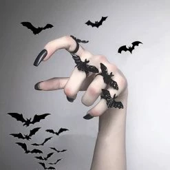 Yoursblack Bat Halloween Rings New In Jun