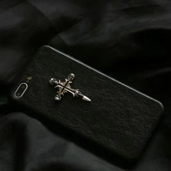 Yoursblack Gothic Skull Cross IPhone Case New In Jun