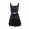 Yoursblack Black Purple Stitching 2 PCS Dress Set New In May
