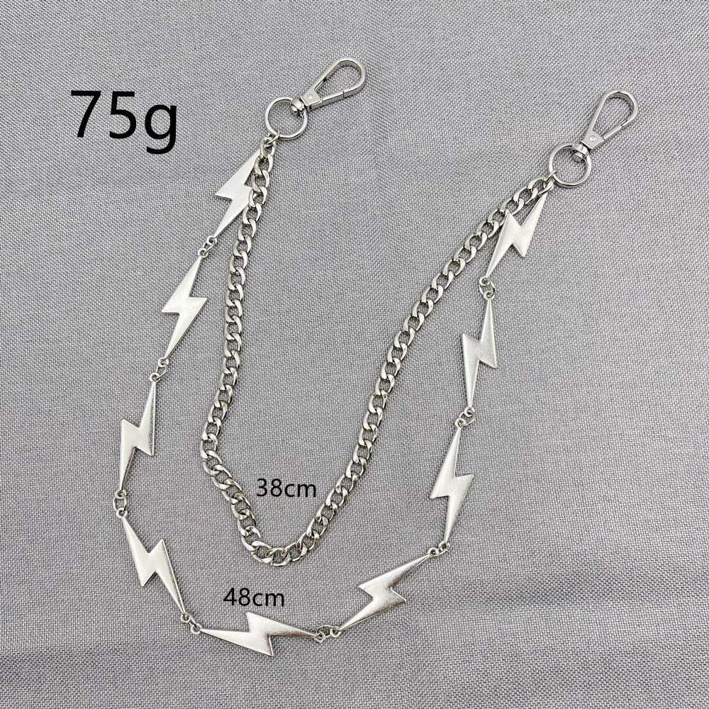 Yoursblack Punk Metal Lightning Pants Chain New In May 3 Yoursblack Punk Metal Lightning Pants Chain New In May