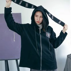 Yoursblack "Devil Rabbit" Rabbit Ear Hoodie