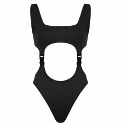 Yoursblack Hollow Out Slim Fit Bodysuit