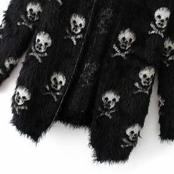 Yoursblack Skull Mohair Knit Cardigan Jacket