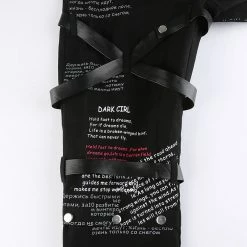 Yoursblack NEWS Dark Babe Streamer Print Pants