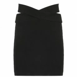 Yoursblack Off-Shoulder Tie Crop Top & Criss-Cross Mini Skirt 9 Yoursblack Off-Shoulder Tie Crop Top & Criss-Cross Mini Skirt