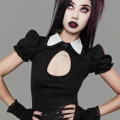 Yoursblack Cut-Out White Collar Mini Dress DRESSES