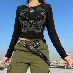 Yoursblack New In Jun Hot Diamond Long Sleeve T-Shirt