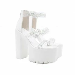 Yoursblack Rhinestone Platform Sandals NEWS