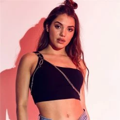 Yoursblack Asymmetrical One-Shoulder Chain Vest New In May 11 Yoursblack Asymmetrical One-Shoulder Chain Vest New In May