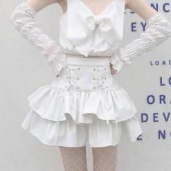 Yoursblack BOTTOMS Cake PU Skirt