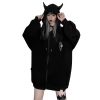 Yoursblack Devil Horn Hoodie TOPS