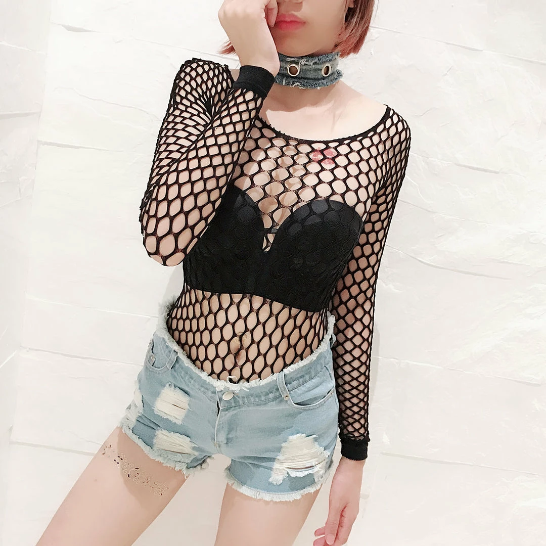 Yoursblack Hollow Fishnet Bottoming Top 2 Yoursblack Hollow Fishnet Bottoming Top