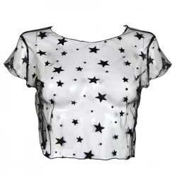Yoursblack T-Shirts Mesh Five-Pointed Star T-shirt