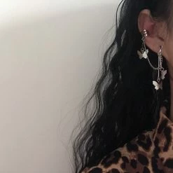 Yoursblack NEWS Butterfly Integrated Chain Earrings