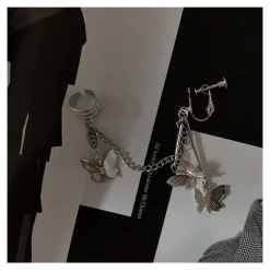Yoursblack NEWS Butterfly Integrated Chain Earrings