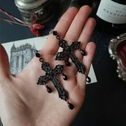 Yoursblack Cross Gothic Earrings NEWS