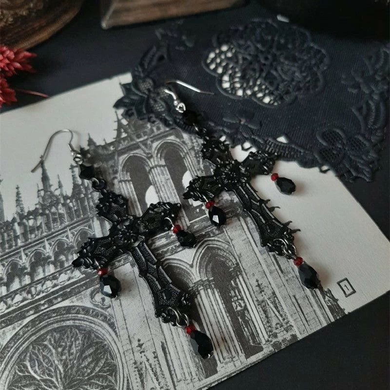 Yoursblack Cross Gothic Earrings NEWS 1 Yoursblack Cross Gothic Earrings NEWS