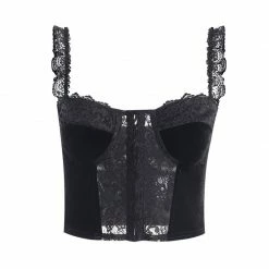 Yoursblack Dark Lace Cutout Tank Top