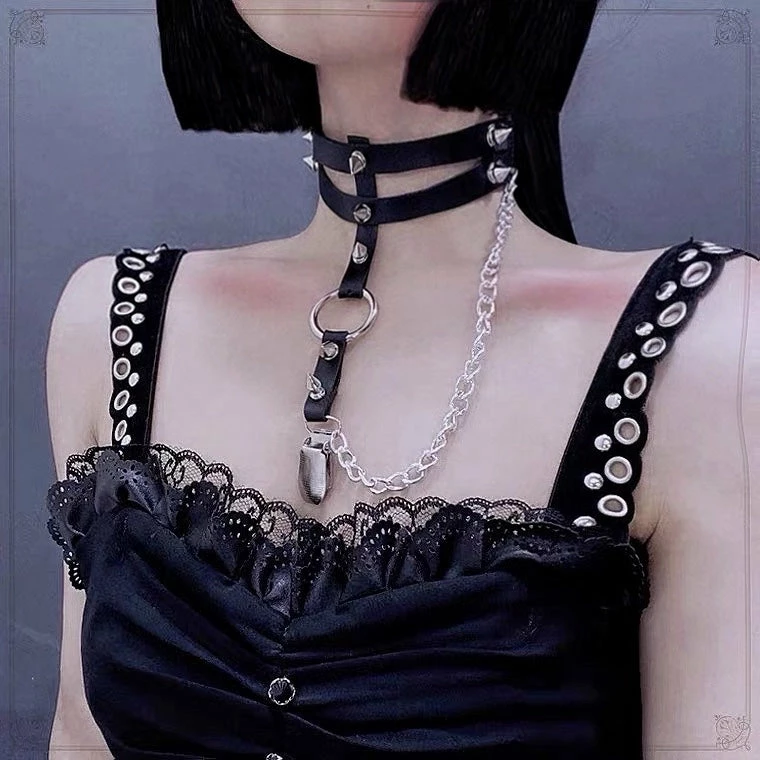 Yoursblack Dark Lolita Belt Choker NEWS 3 Yoursblack Dark Lolita Belt Choker NEWS
