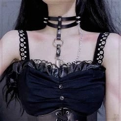 Yoursblack Dark Lolita Belt Choker NEWS