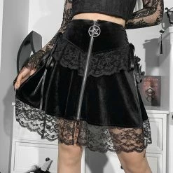 Yoursblack Dark Pentagram Lace Skirt NEWS