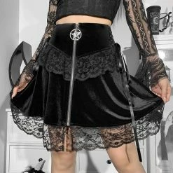 Yoursblack Dark Pentagram Lace Skirt NEWS