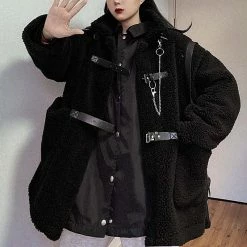 Yoursblack Dark Plush Chain Jacket NEWS