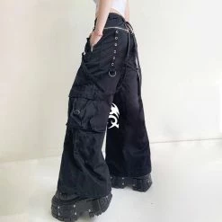 Yoursblack Dark Punk Print Streamer Trousers NEWS