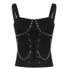 Yoursblack NEWS Dark Rivet Strap Chain Camisole