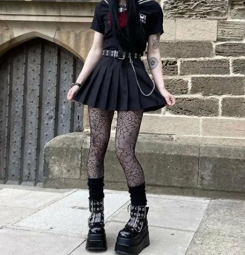 Yoursblack Socks&Stockings Black Spider Web Stockings 2 Yoursblack Socks&Stockings Black Spider Web Stockings