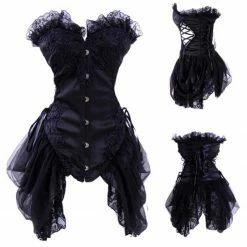 Yoursblack TOPS Embroidered Lace Corset Top