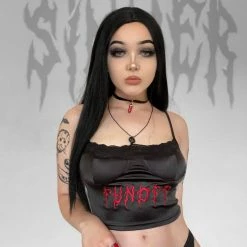 Yoursblack TOPS Embroidered Lace Mini Top