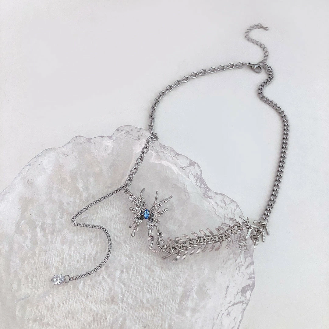 Yoursblack Fishbone Butterfly Necklace 5 Yoursblack Fishbone Butterfly Necklace