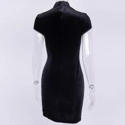 Yoursblack Black Velvet Gothic Cheongsam Dress 25 Yoursblack Black Velvet Gothic Cheongsam Dress
