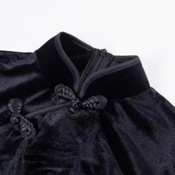 Yoursblack Black Velvet Gothic Cheongsam Dress 23 Yoursblack Black Velvet Gothic Cheongsam Dress