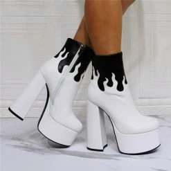 Yoursblack Gothic Flame Ankle Boots NEWS