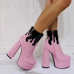 Yoursblack Gothic Flame Ankle Boots NEWS