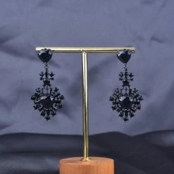 Yoursblack NEWS Gothic Girl Black Zircon Earrings