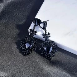 Yoursblack NEWS Gothic Girl Black Zircon Earrings