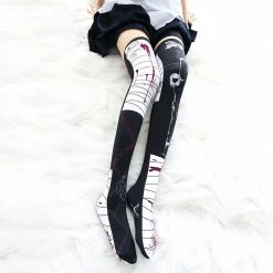 Yoursblack Halloween Bloodstained Over The Knee Socks