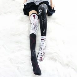 Yoursblack Halloween Bloodstained Over The Knee Socks