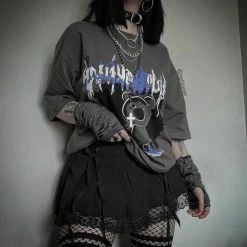 Yoursblack Harajuku Gothic Graphic T-Shirt
