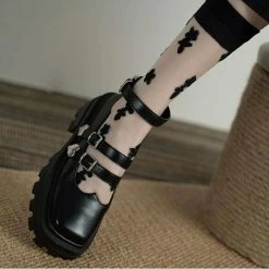 Yoursblack NEWS Heart Chain Thick Bottom Shoes
