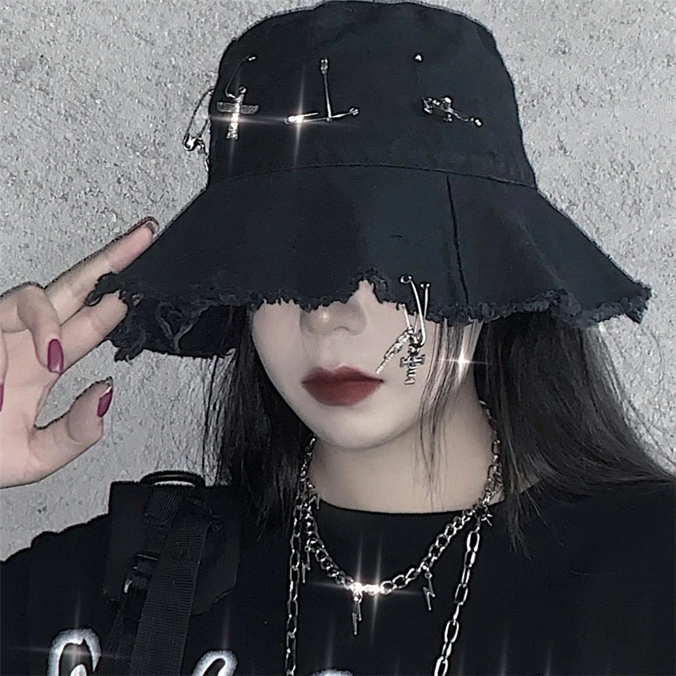 Yoursblack Black Cross Bucket Hat Accessory 5 Yoursblack Black Cross Bucket Hat Accessory