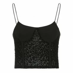Yoursblack Leopard Mesh Tank Top